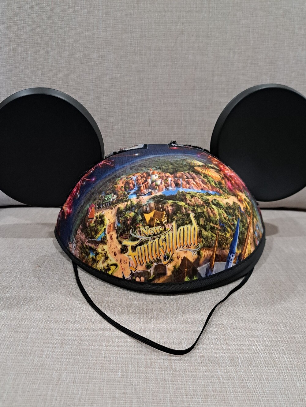 Disney World Fantasyland Ear Hat Cover Grand Opening Panoramic Print & Hat